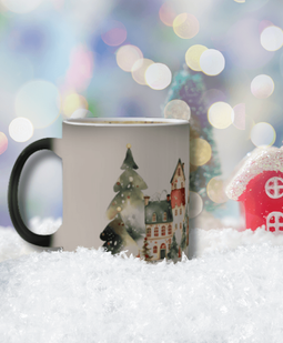 Festive holiday mug enhancing seasonal decor.
