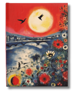 Chagall's Sunset Reverie: Front cover allure, a ruled-line masterpiece capturing the essence of 1967.