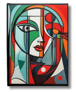 Woman in the Mirror Journal: Picasso-inspired elegance. Elevate your writing with this ruled-line masterpiece.
