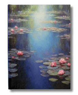 Monet's Water Lilies Journal: Ruled-line elegance capturing the essence of serene beauty.