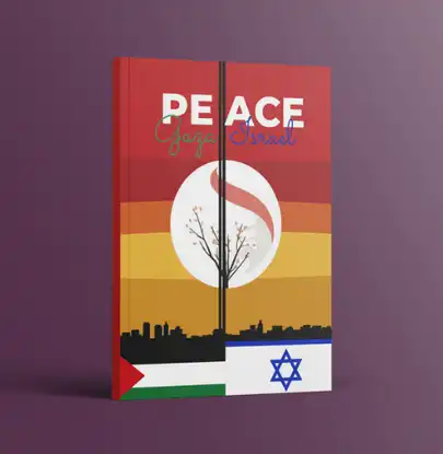 Gaza, Israel, Peace Inspirational Journal Cover: A thought-provoking notebook featuring a compilation of quotes for harmony