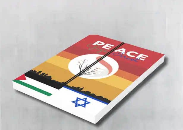 A Top-Down View of 'Gaza Israel Peace' Journal on a Subtle Gray Background: Unveiling How Did the War in Israel Start.