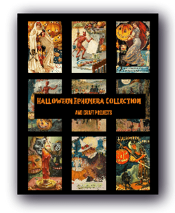 Halloween Ephemera Book Collection - Vintage Horror Aesthetics Front and Back Cover